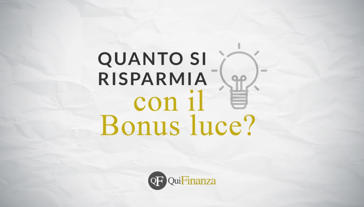 Quanto si risparmia con il bonus luce