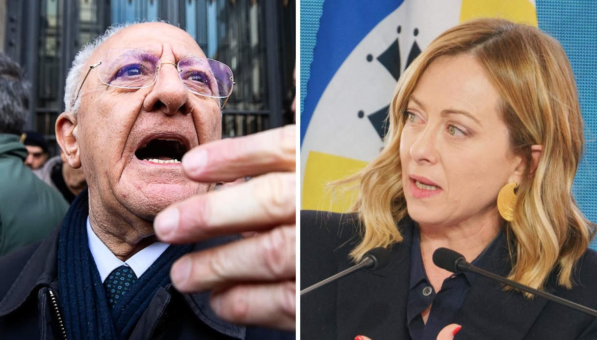 Vincenzo De Luca a Roma in testa al corteo dei sindaci contro l’Autonomia, insulti a Giorgia Meloni