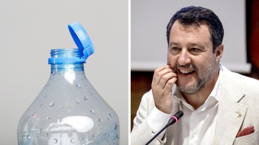 Perché i tappi di plastica sono attaccati alle bottiglie (e cosa c’entra Salvini)