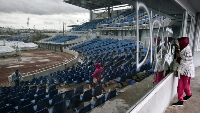 L'Hellinikon Olympic Complex di Atene in stato di abbandono.