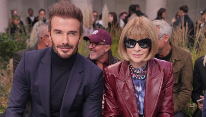 David Beckham e Anna Wintour allo show SS25 di BOSS