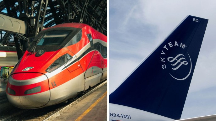 Accordo tra Trenitalia e SkyTeam, un’unica prenotazione per l’aereo e il treno