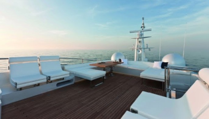 Super yacht. Interni Fendi.